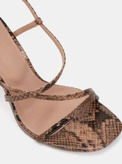Novo Brown MONDRIAN Strappy Heeled Sandals