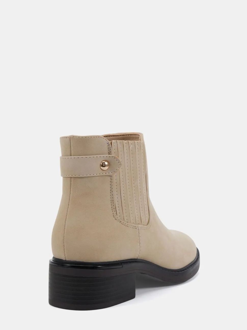 Novo Cream Wide Fit Darlina Flat Chelsea Ankle Boots