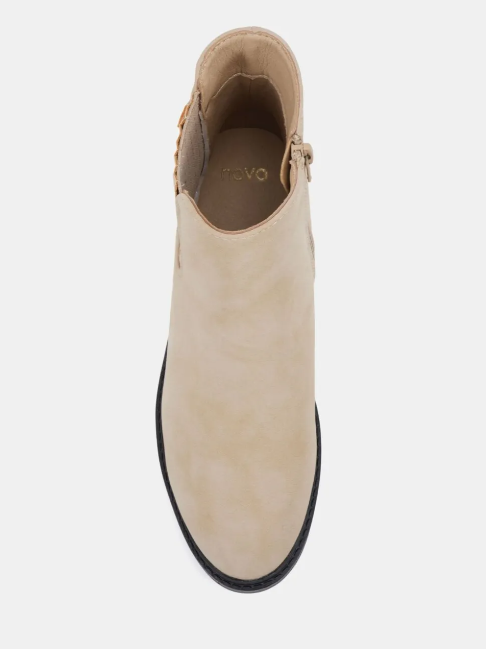 Novo Cream Wide Fit Darlina Flat Chelsea Ankle Boots