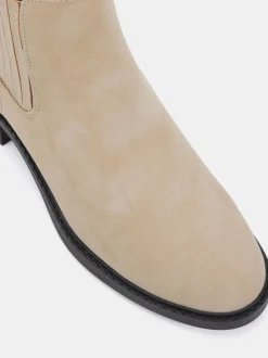 Novo Cream Wide Fit Darlina Flat Chelsea Ankle Boots