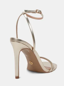 Novo Gold Wide Fit MATILDA Strappy Heeled Sandals