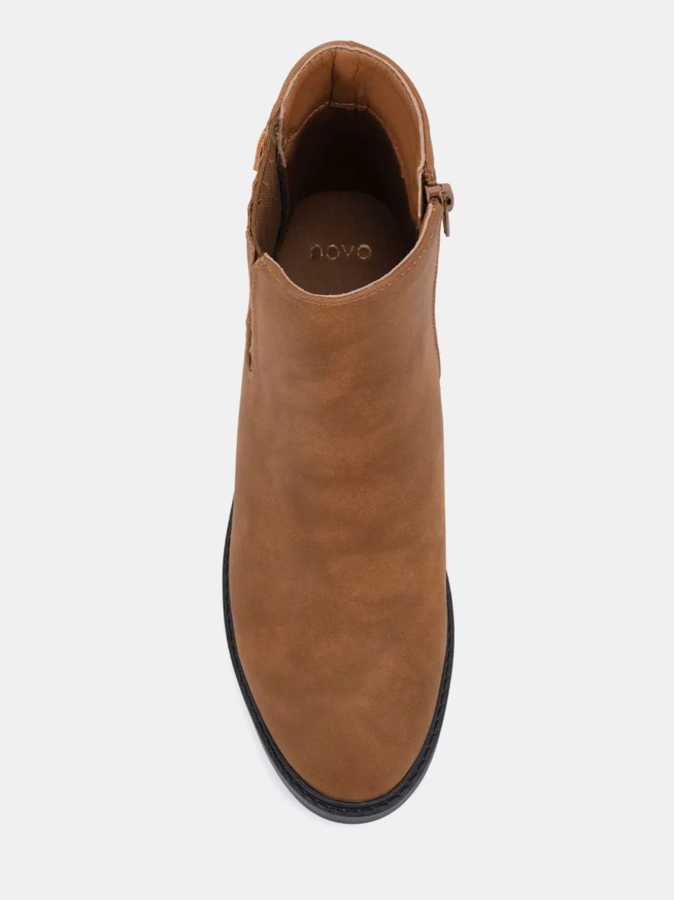 Novo Natural Wide Fit Wide Fit Darlina Flat Chelsea Ankle Boots