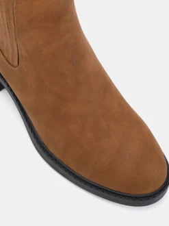 Novo Natural Wide Fit Wide Fit Darlina Flat Chelsea Ankle Boots