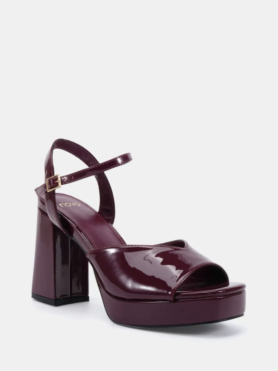 Novo Red Layla Platform Heeled Sandals