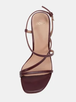 Novo Red Wide Fit MONDRIAN Strappy Heeled Sandals