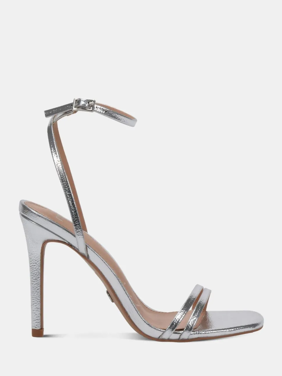 Novo Silver Wide Fit MATILDA Strappy Heeled Sandals