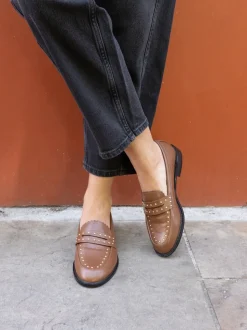 Novo Tan Wide Fit Carmella Loafers