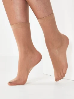 Nude 20 Denier Ankle Socks 5 Pack