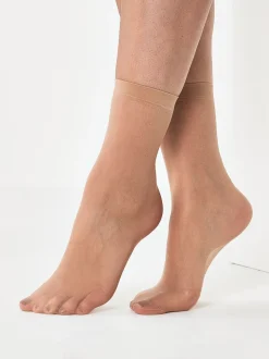 Nude 20 Denier Ankle Socks 5 Pack