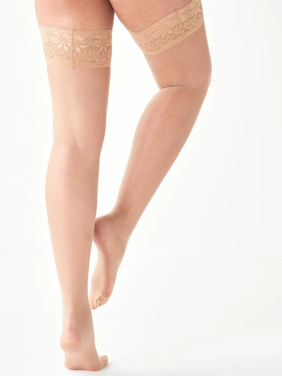 Nude Ladder Resist Lace Top 15 Denier Hold-Ups