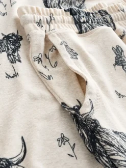 Oatmeal Hamish The Highland Cow Cosy Long Sleeve Pyjamas
