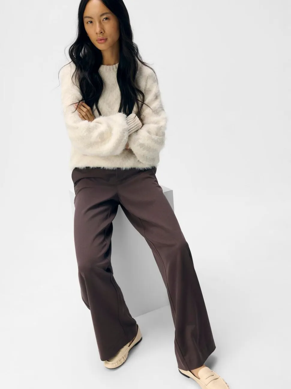 OBJECT Brown Wide Leg Trousers