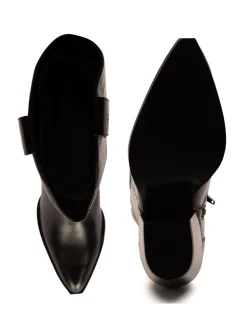 Off The Hook Black Austin Pointed-Toe Knee-High Western Boots