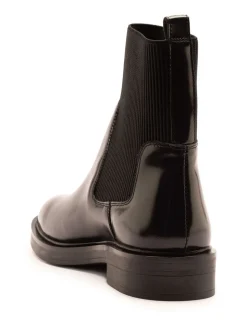 Off The Hook Black Brook Chelsea Ankle Boots With Elastic Side Panels