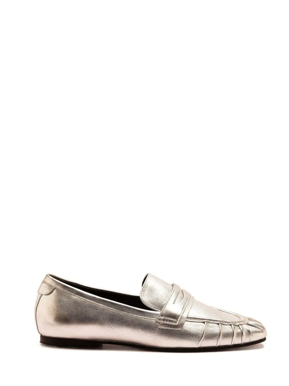 Off The Hook Silver Charing Flat Casual Slip On Leather Loafers