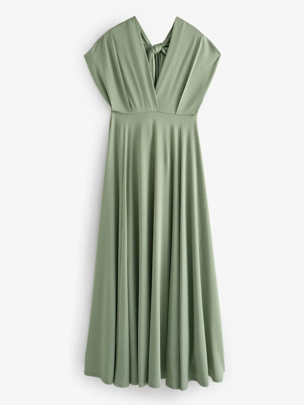 Olive Green Jersey Multiway Wedding Guest Bridesmaid Maxi Dress