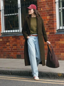Olive Green Revere Coat