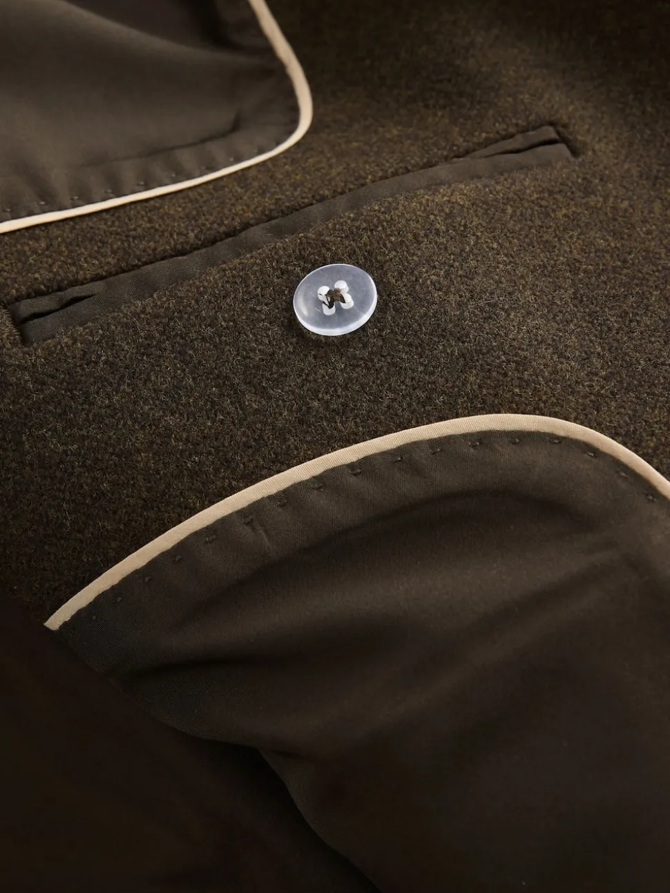 Olive Green Revere Coat
