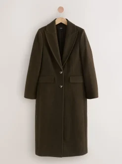 Olive Green Revere Coat