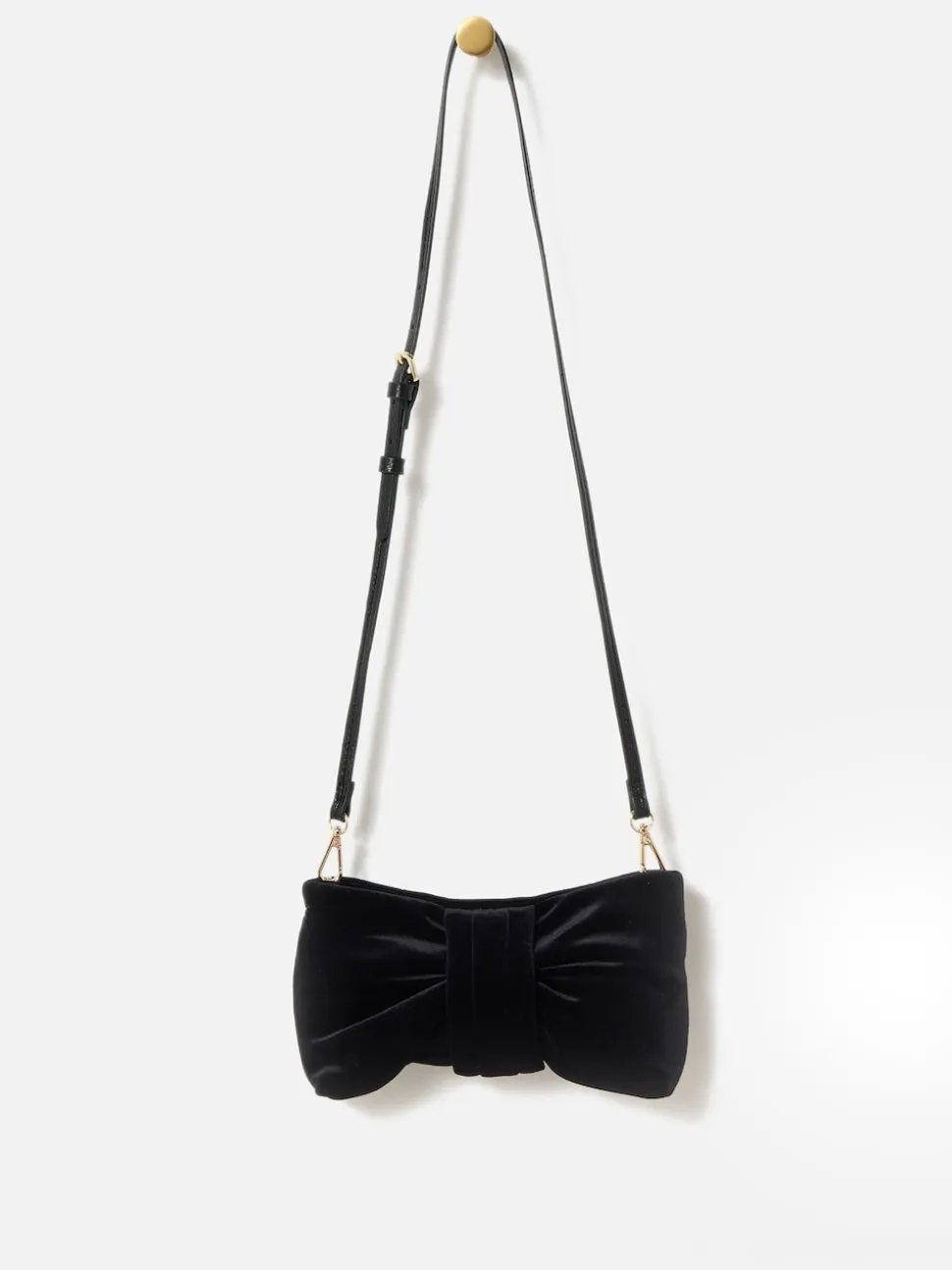 Oliver Bonas Black Bow Clutch Bag