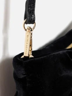 Oliver Bonas Black Bow Clutch Bag