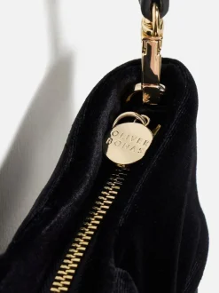 Oliver Bonas Black Bow Clutch Bag