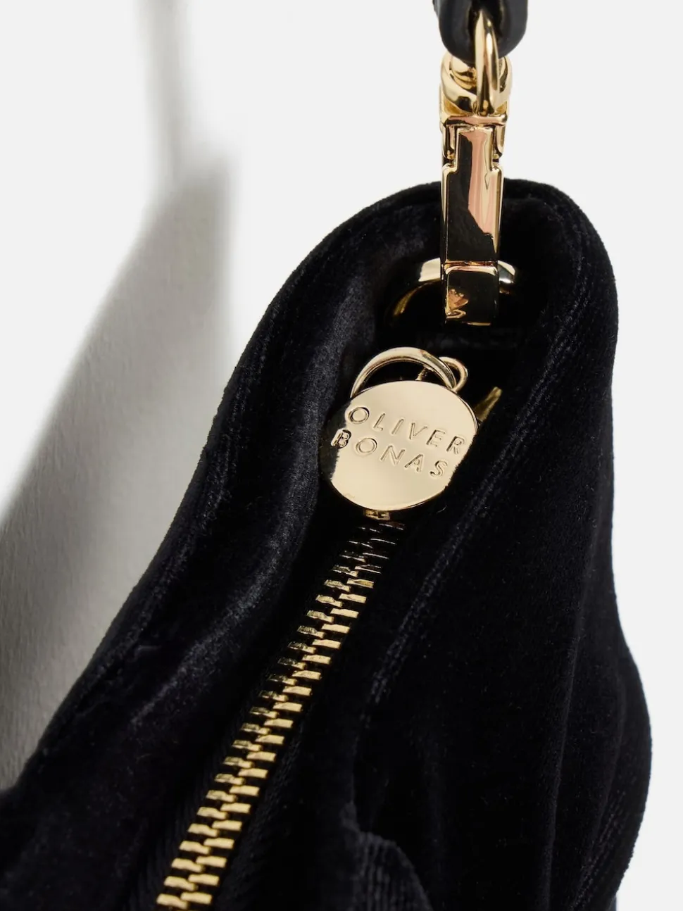 Oliver Bonas Black Bow Clutch Bag