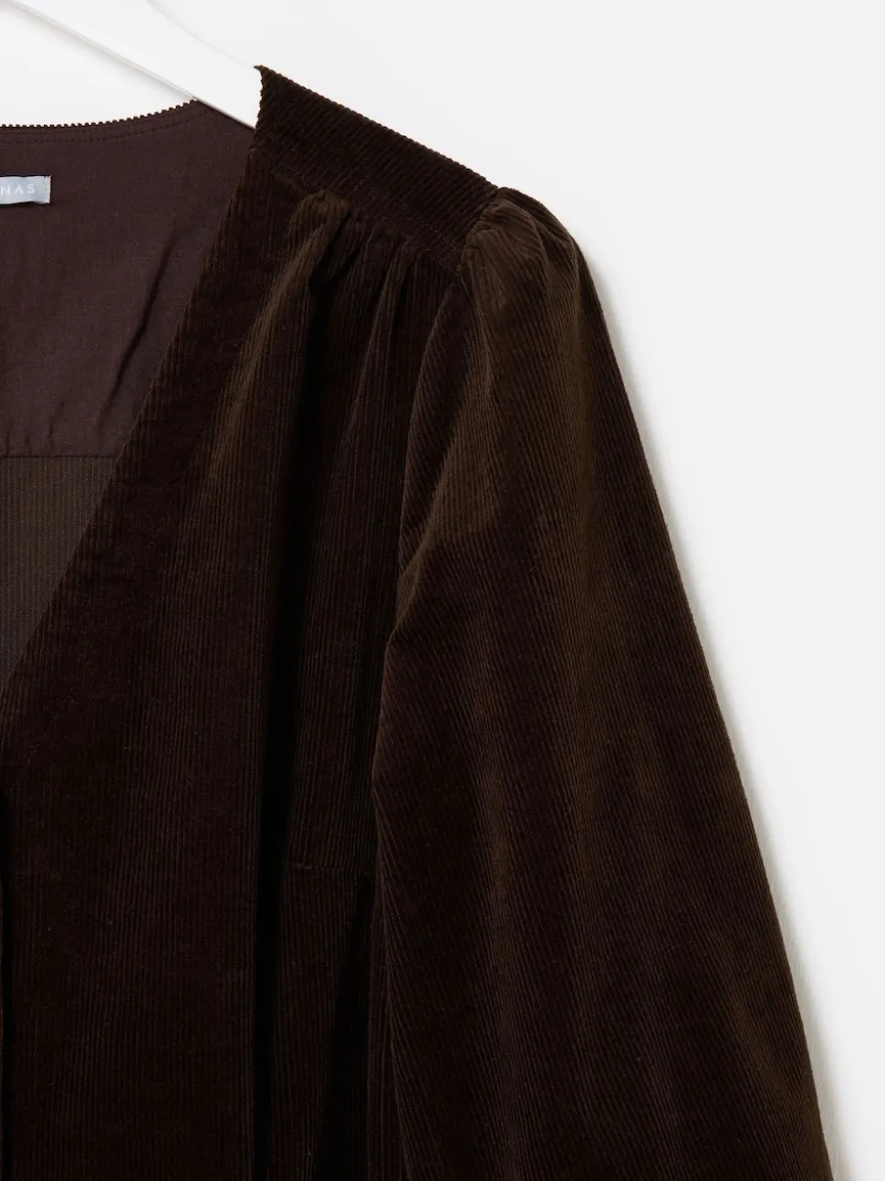Oliver Bonas Brown Corduroy V-Neck Tie Waist Jumpsuit