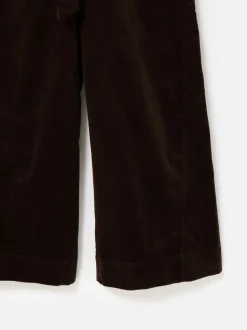 Oliver Bonas Brown Corduroy V-Neck Tie Waist Jumpsuit