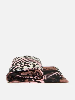 Oliver Bonas Brown Cuddling Cats Knitted Scarf