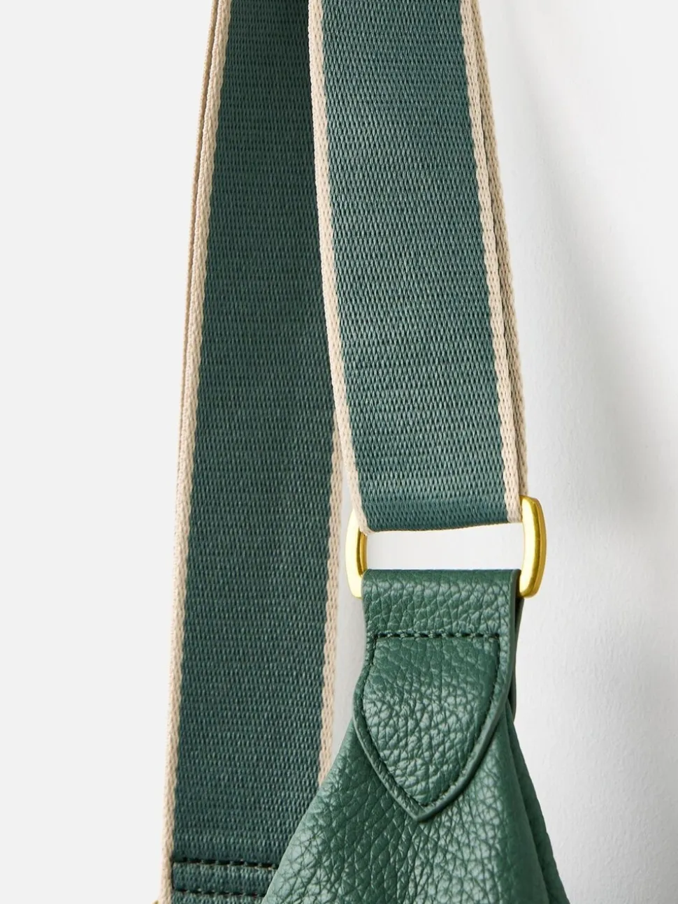 Oliver Bonas Green Brooke Cream Cross-Body Belt Bag