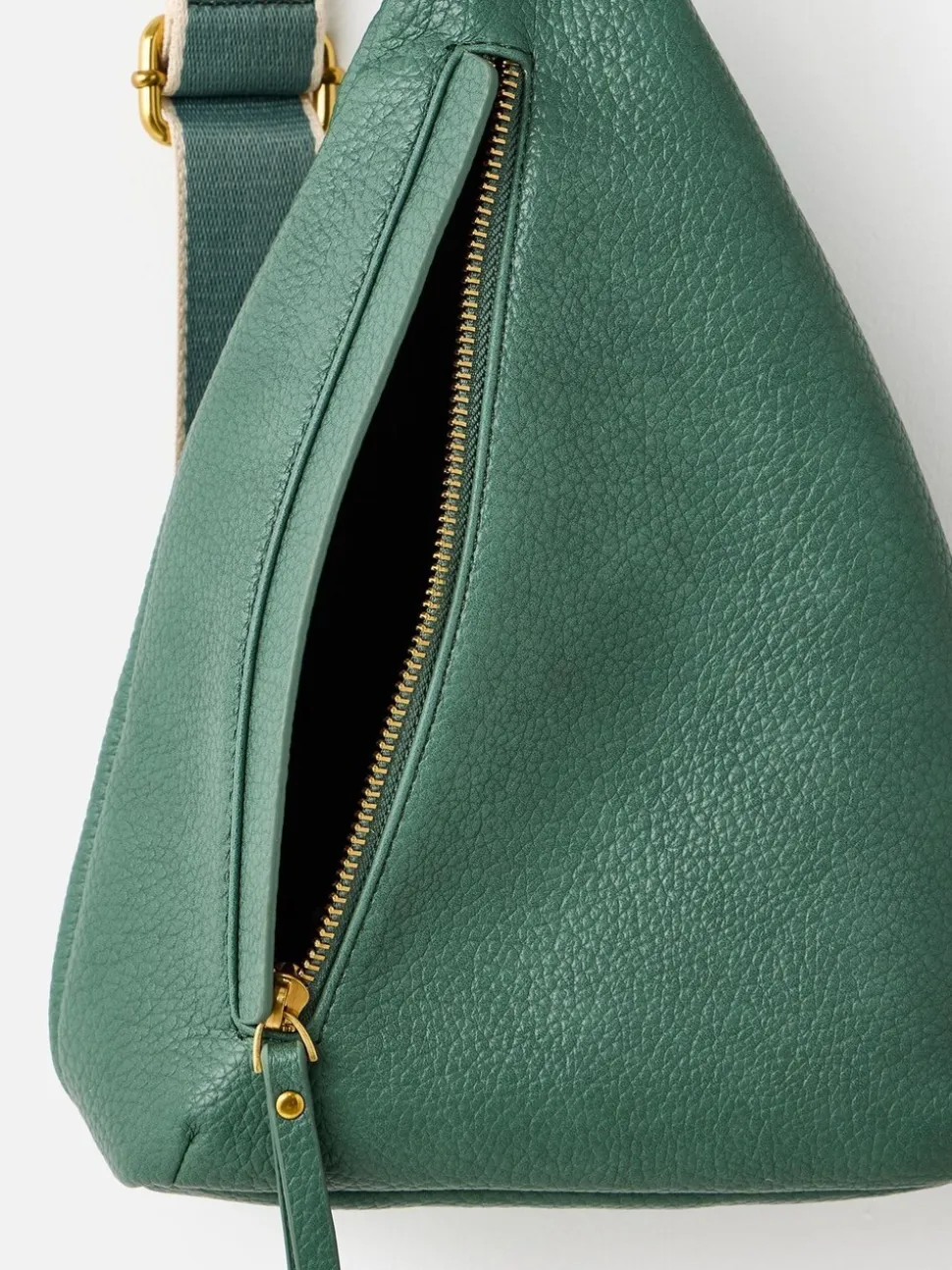 Oliver Bonas Green Brooke Cream Cross-Body Belt Bag