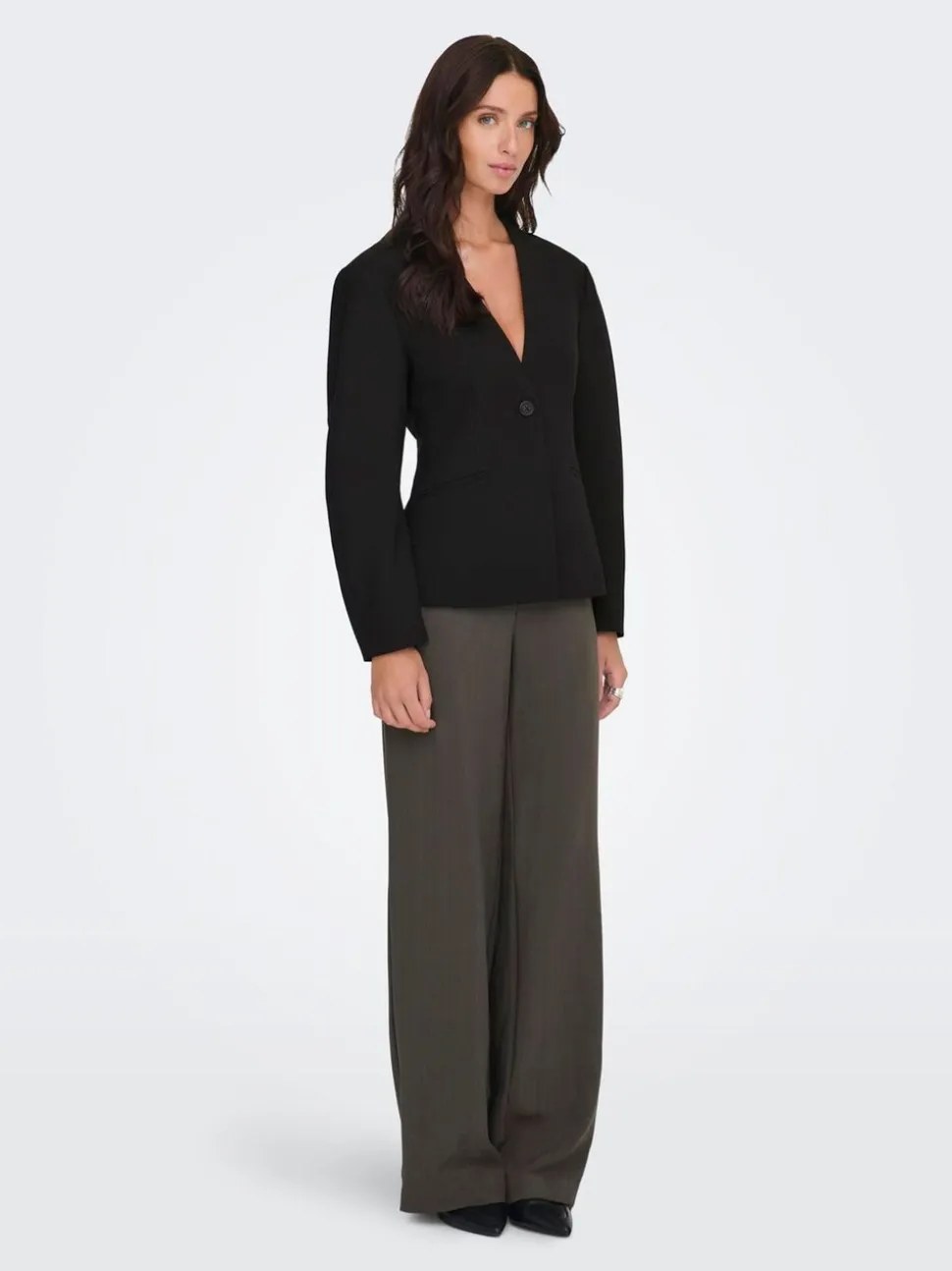 ONLY Black Balloon Sleeve Blazer
