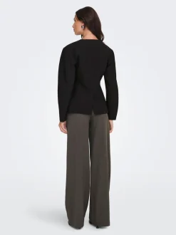 ONLY Black Balloon Sleeve Blazer