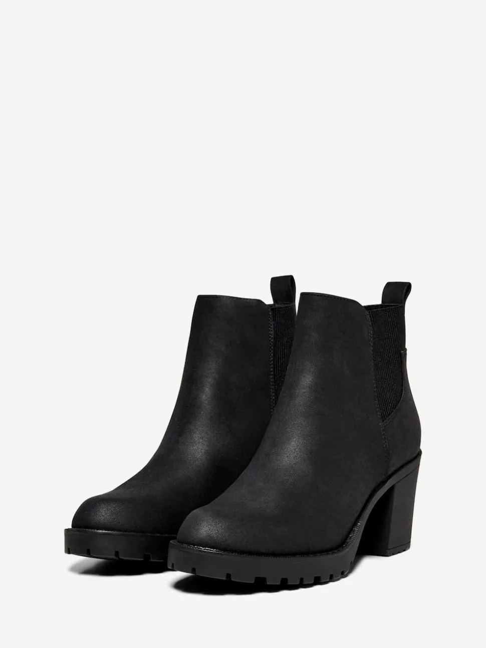 ONLY Black Block Heel Chelsea Boots