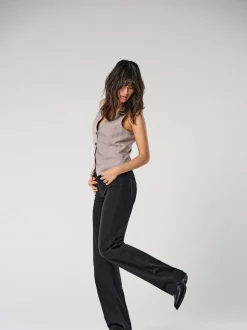 ONLY Black Blush Mid Rise Straight Leg Jeans With Super Stretch