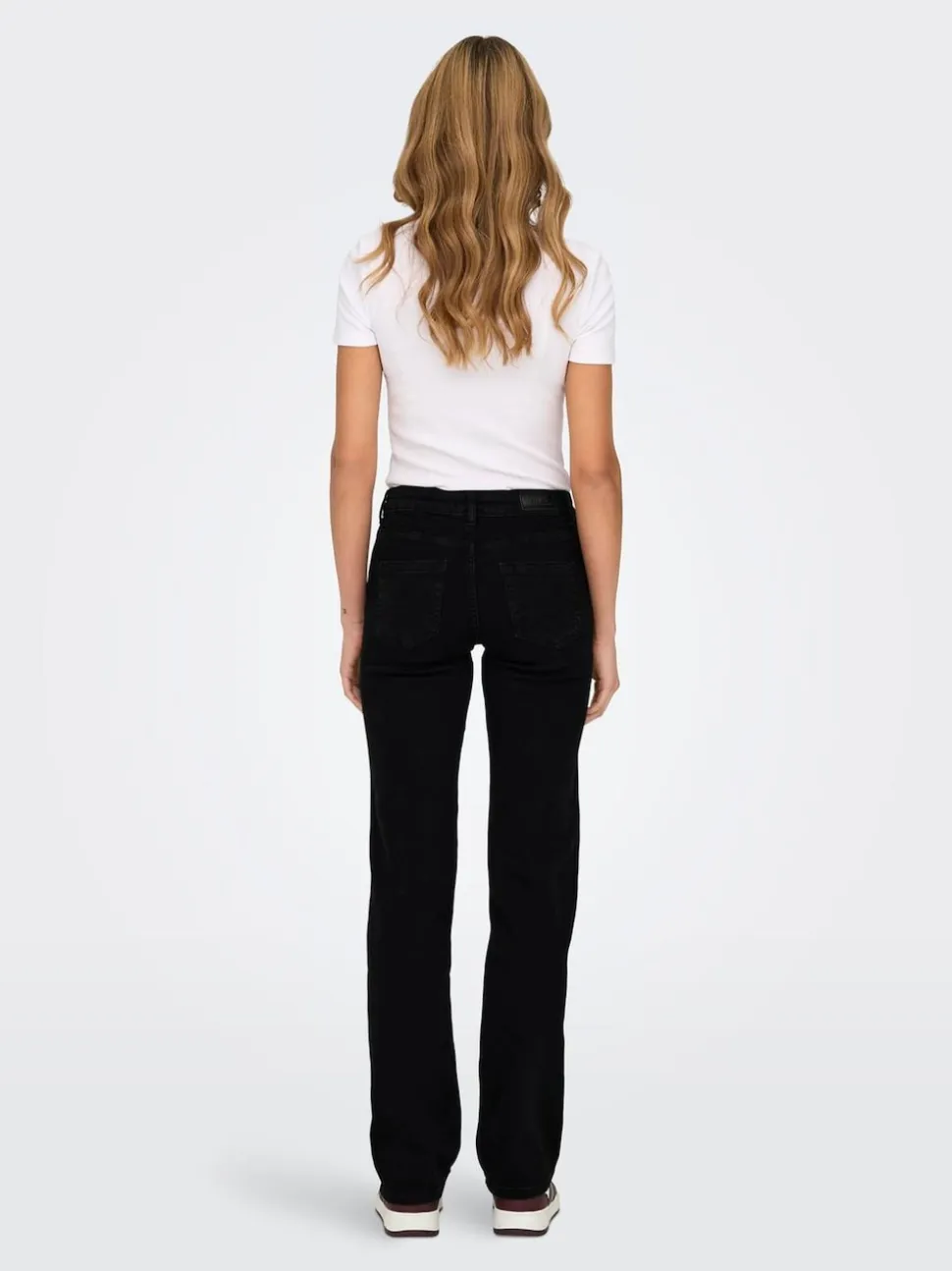 ONLY Black Blush Mid Rise Straight Leg Jeans With Super Stretch