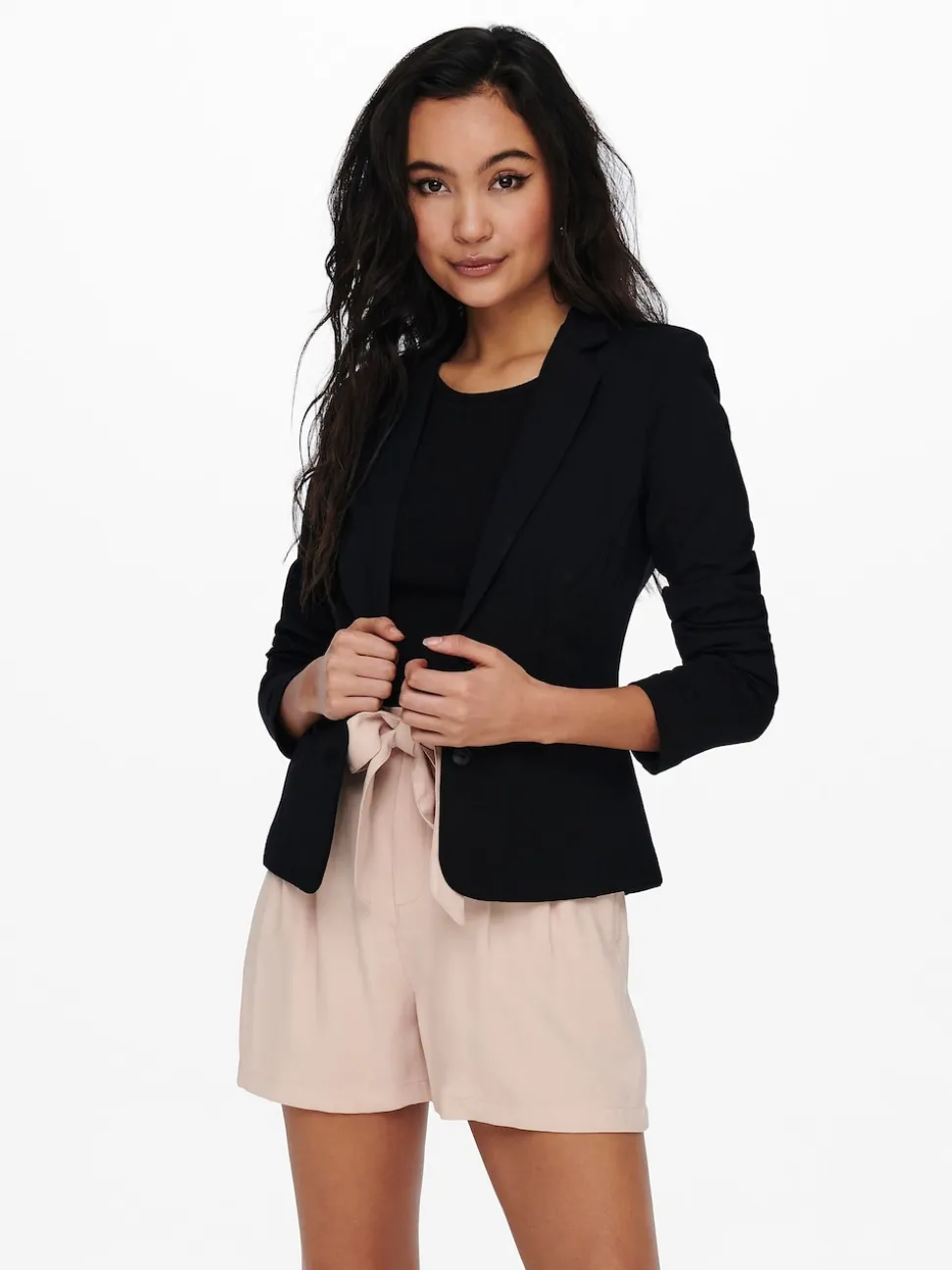 ONLY Black Button Up 100% Cotton Blazer