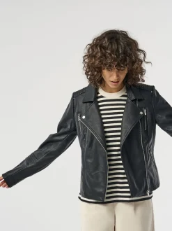 ONLY Black Faux Leather Biker Jacket