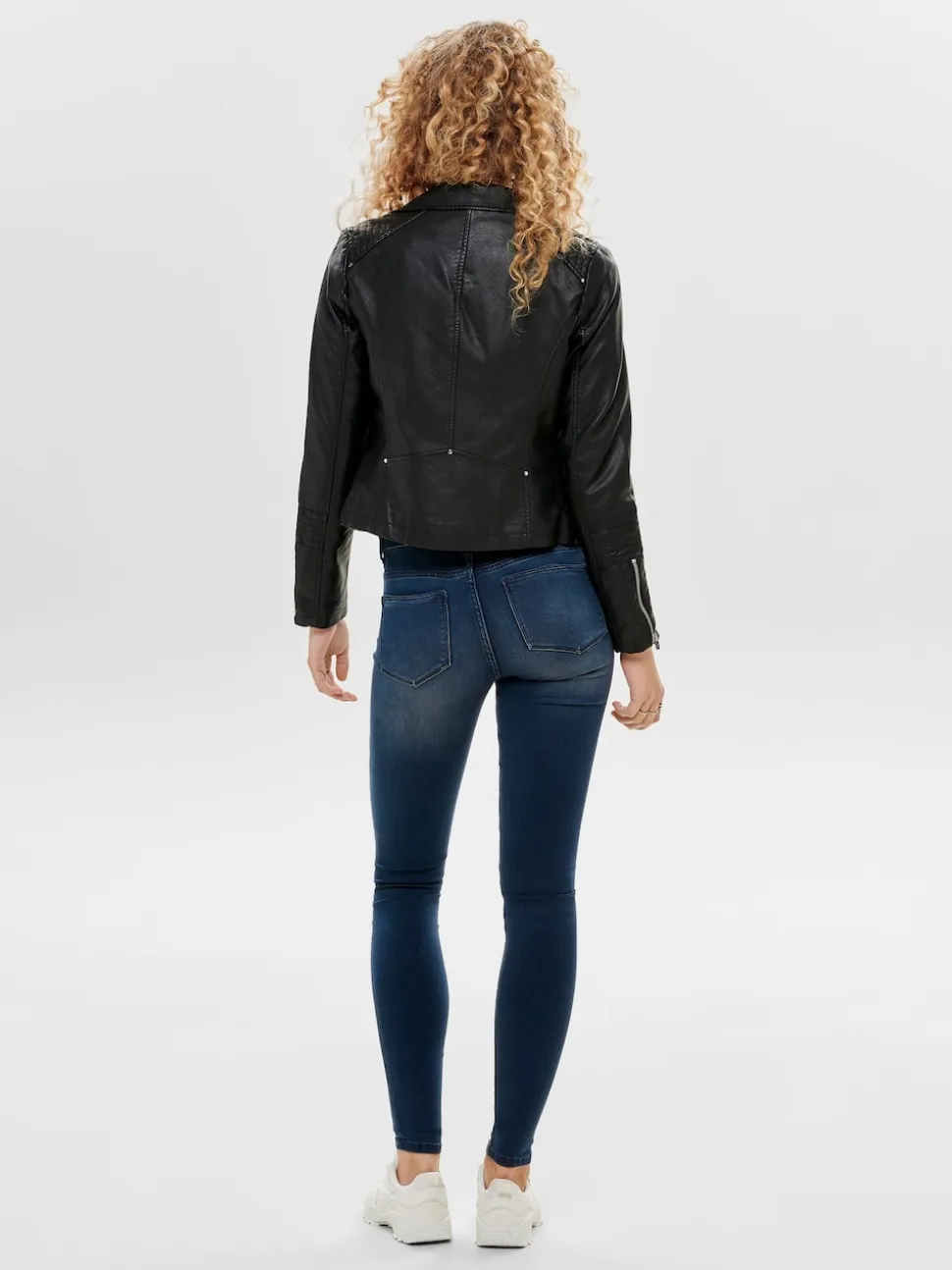 ONLY Black Faux Leather Biker Jacket