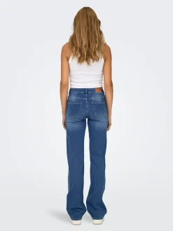 ONLY Blue Blush Mid Rise Straight Leg Jeans With Super Stretch