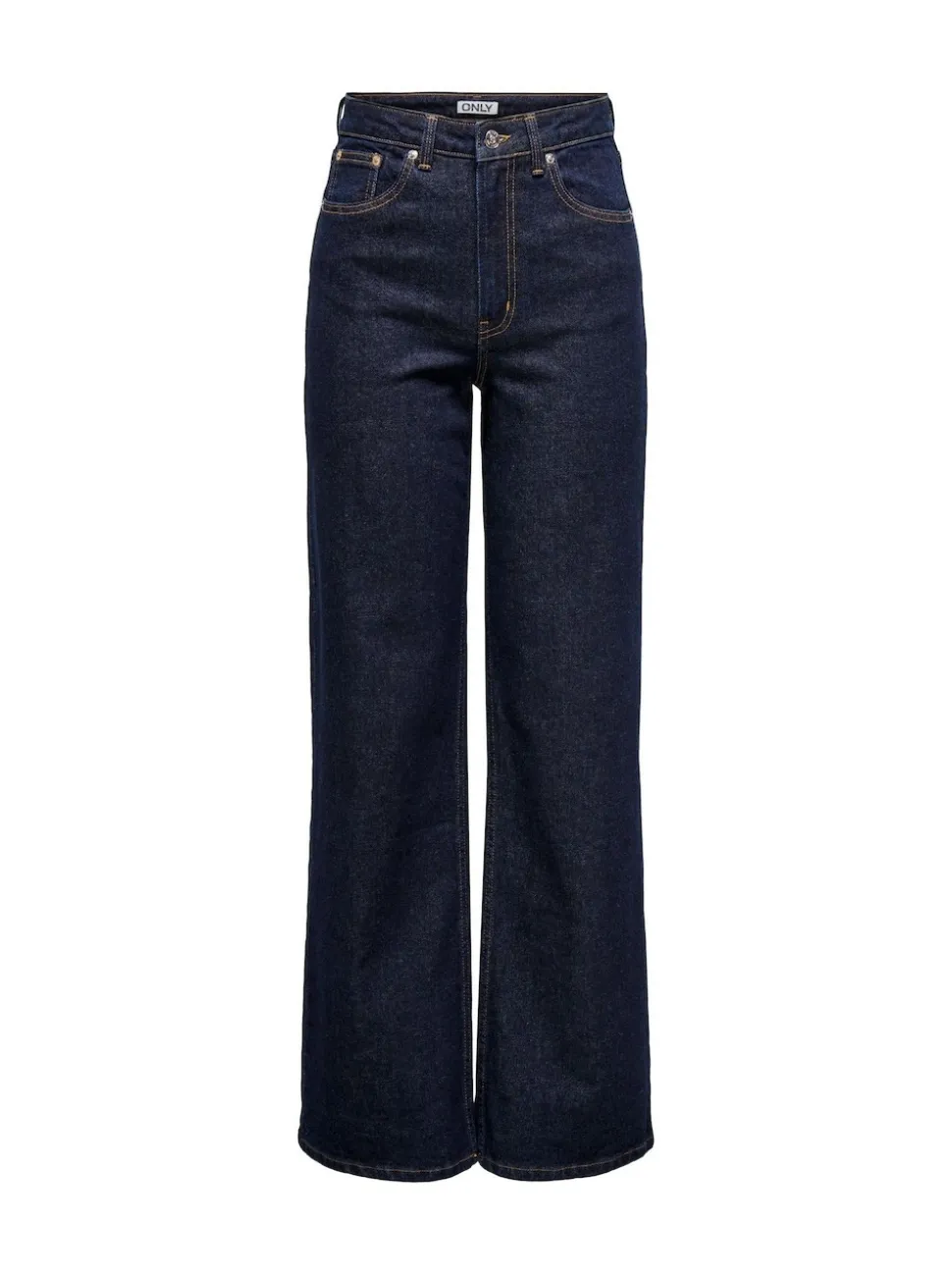 ONLY Blue Indigo High Waisted Wide Leg 100% Cotton Jeans