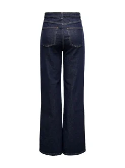 ONLY Blue Indigo High Waisted Wide Leg 100% Cotton Jeans