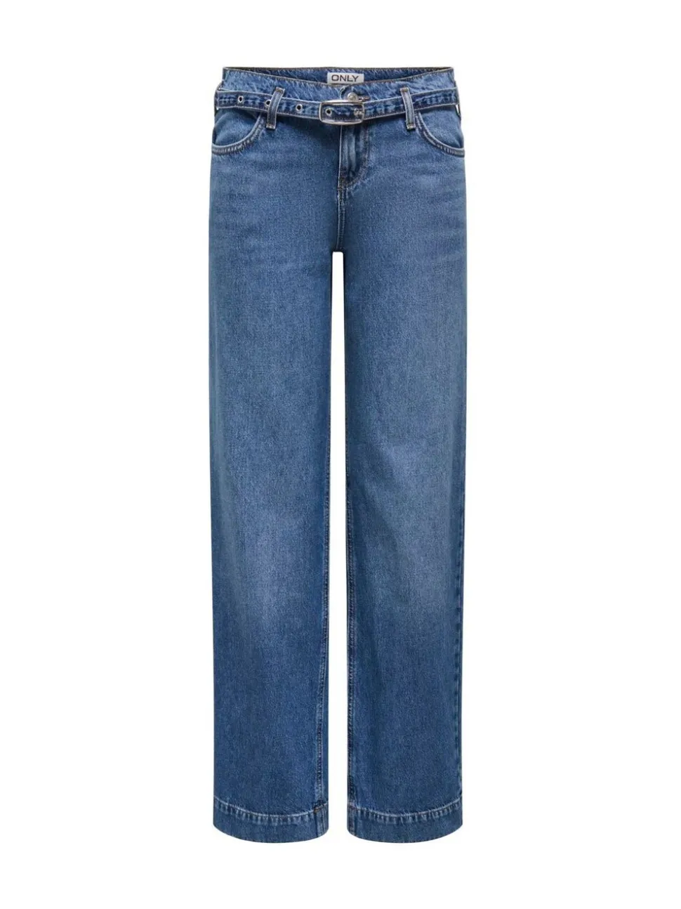 ONLY Blue Low Waist Wide Leg Belt Jeans