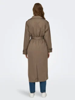 ONLY Brown Long Trench Coat