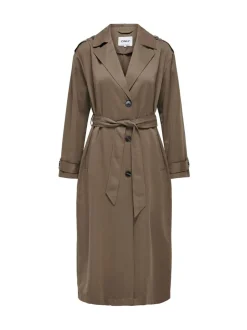 ONLY Brown Long Trench Coat