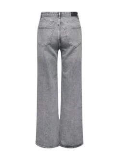 ONLY Grey High Waisted Wide Leg 100% Cotton Jeans