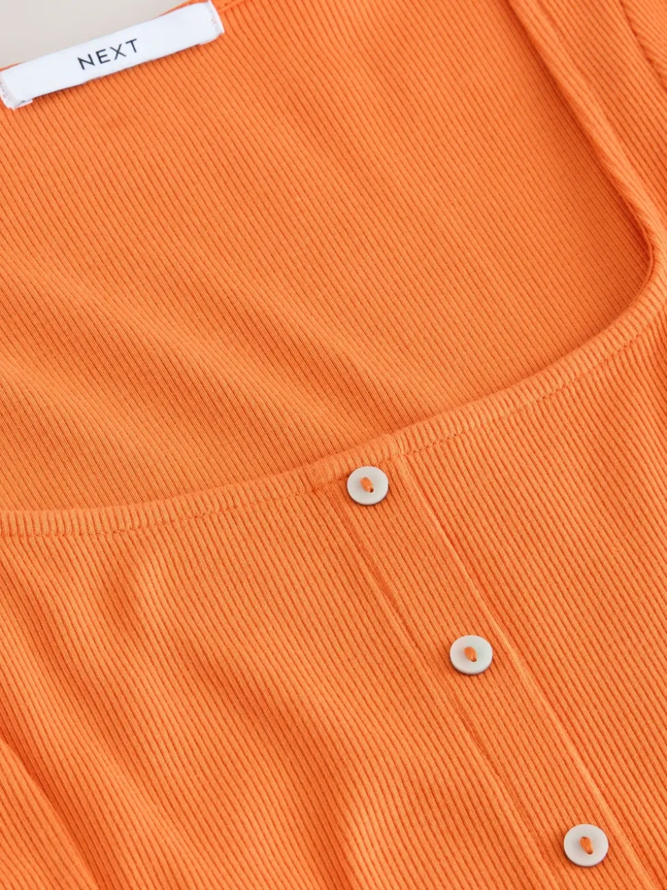 Orange Short Sleeve Jersey Button Through Maxi Dress