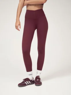 OSIA Burgundy Red V Waist Signature Legging