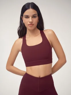 OSIA Cherry Red Cross Back Bra Top